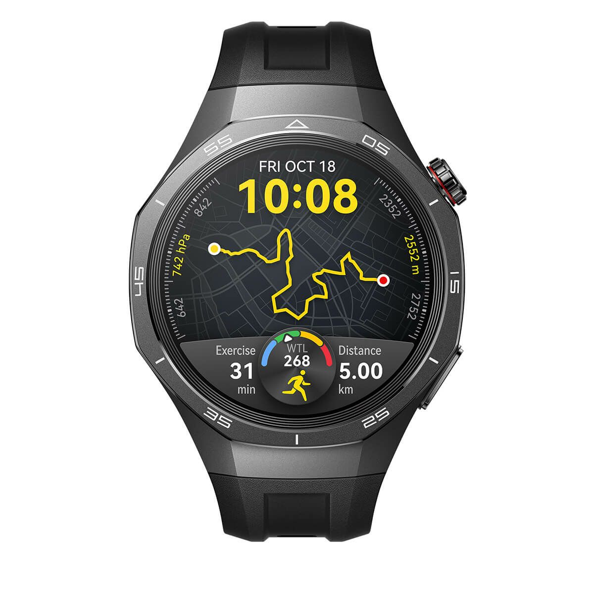 HUAWEI ファーウェイ　GT5 PRO 46mm ブラック スマートウォッチ フルオロエラストマーベルト サファイアガラス BK