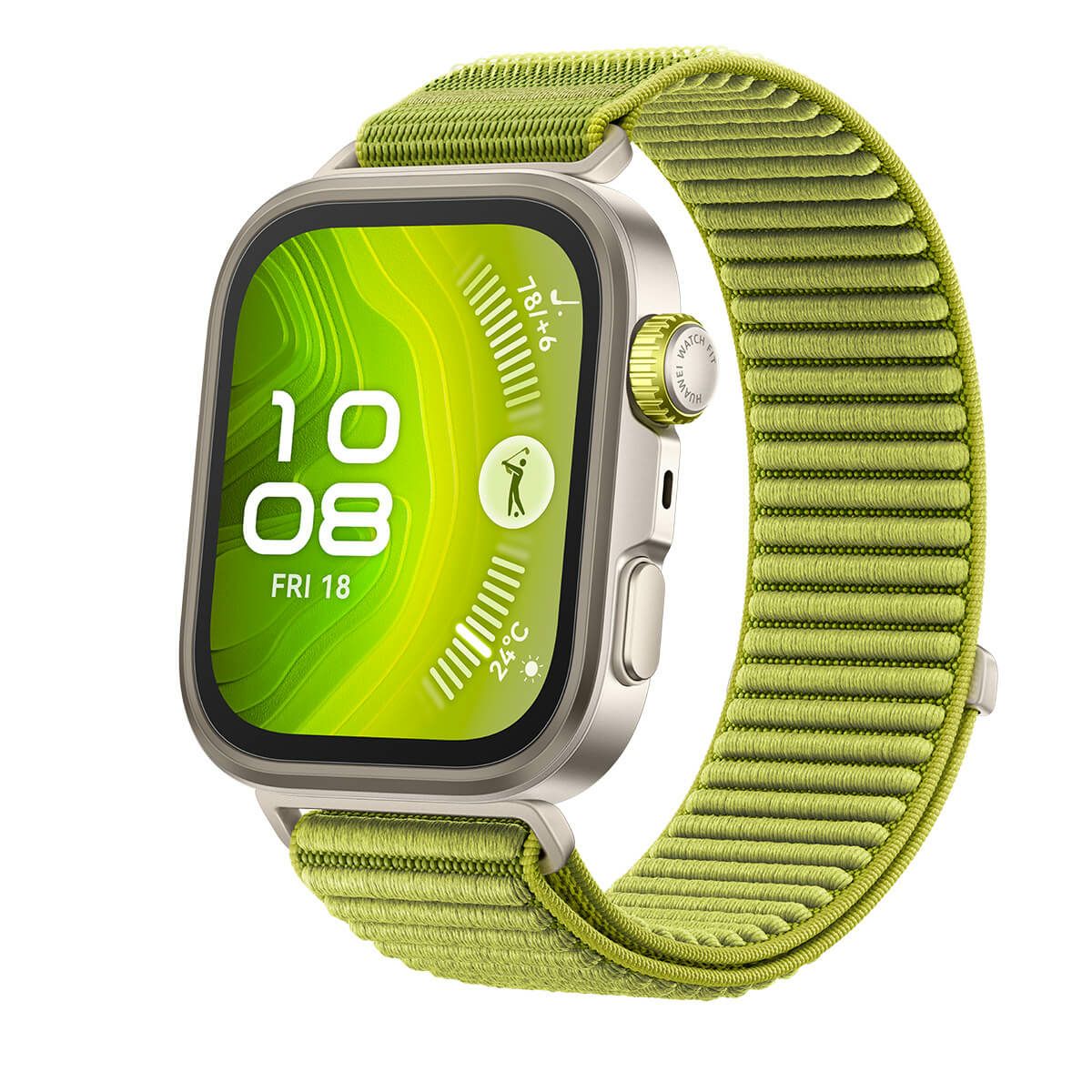 HUAWEI ファーウェイ　WATCH FIT 4 Pro グリーン スマートウォッチ ナイロンベルト サファイアガラス GRE