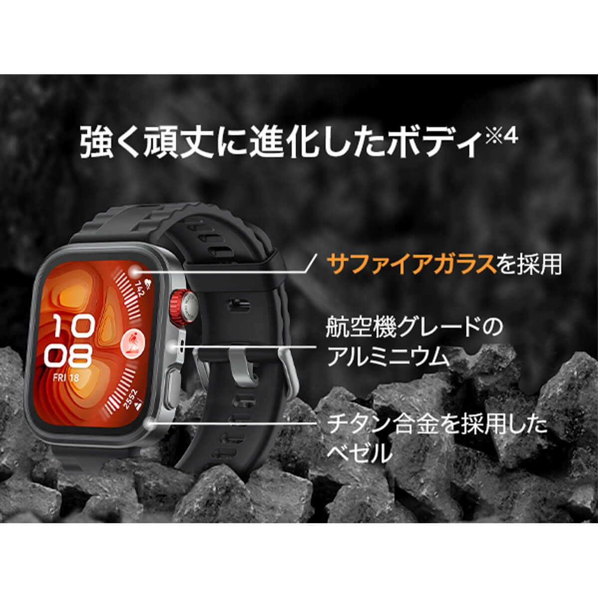 HUAWEI ファーウェイ　WATCH FIT 4 Pro ブルー フルオロエラストマーベルト　SYA-B29-BLU 詳細5