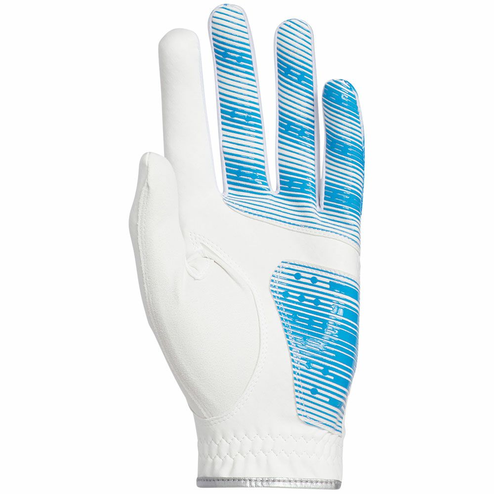 アディダス adidas　COOL クール ハイグリップ25 メンズ ゴルフグローブ KVH41 JE7174 ホワイト/ブライトブルー　2025年モデル 詳細1