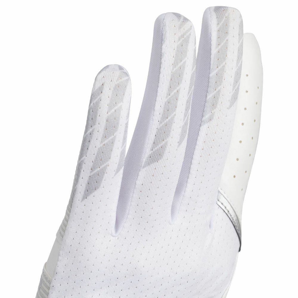 アディダス adidas　COOL クール ハイグリップ25 メンズ ゴルフグローブ KVH41 JE7175 ホワイト/グレーツー　2025年モデル 詳細2