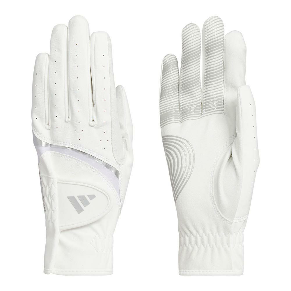 アディダス adidas　W ADIZERO ライト ＆ コンフォート ペア　両手用 レディース ゴルフグローブ KVH44 JE7182 ホワイト/グレーツー　2025年モデル