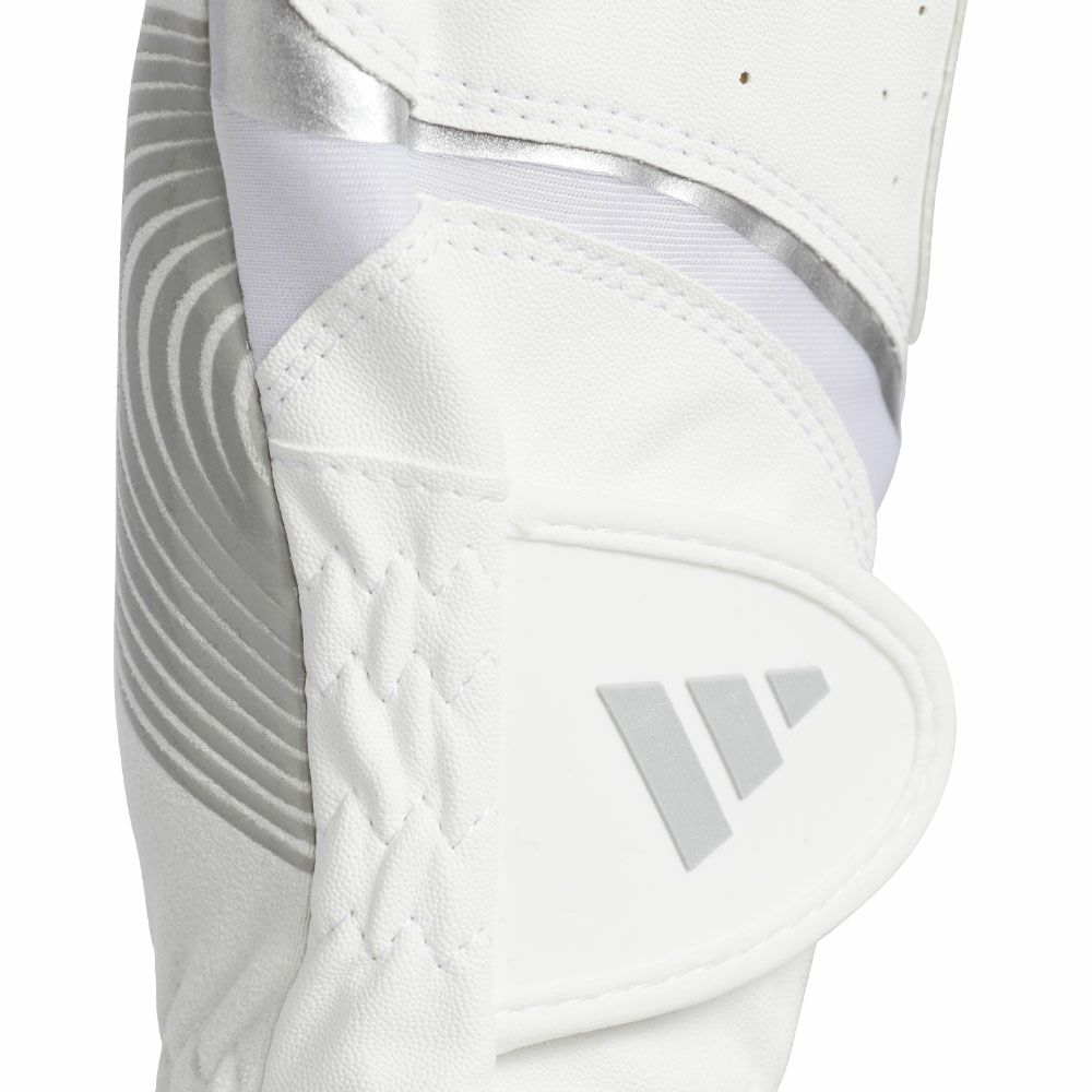 アディダス adidas　W ADIZERO ライト ＆ コンフォート ペア　両手用 レディース ゴルフグローブ KVH44 JE7182 ホワイト/グレーツー　2025年モデル 詳細2