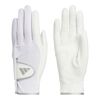  アディダス adidas　W COOL クール ハイグリップ 25 ペア　両手用 レディース ゴルフグローブ KVH39 JE7162 ホワイト/シルバーメタリック　2025年モデル