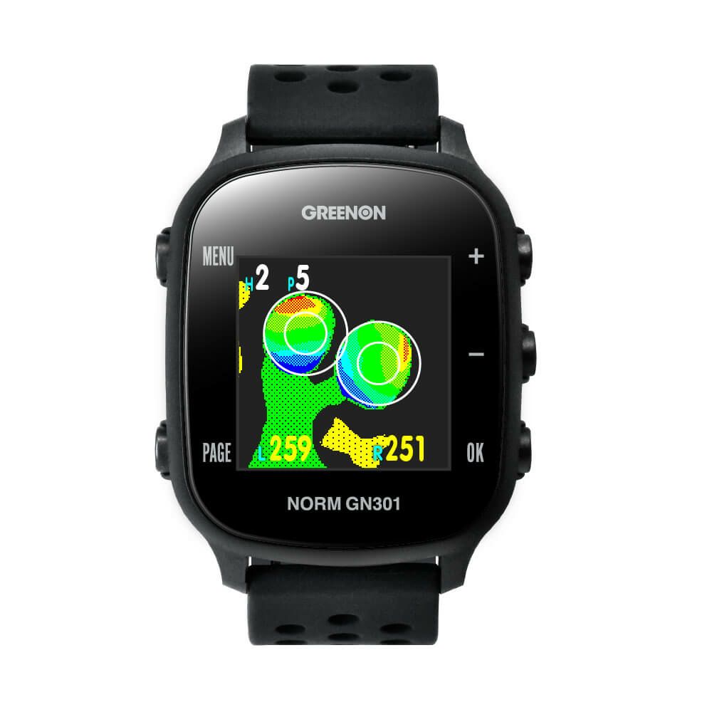 グリーンオン ザ・ゴルフウォッチ THE GOLF WATCH GN301　腕時計型 GPSゴルフナビ　ブラック ブラック 詳細3