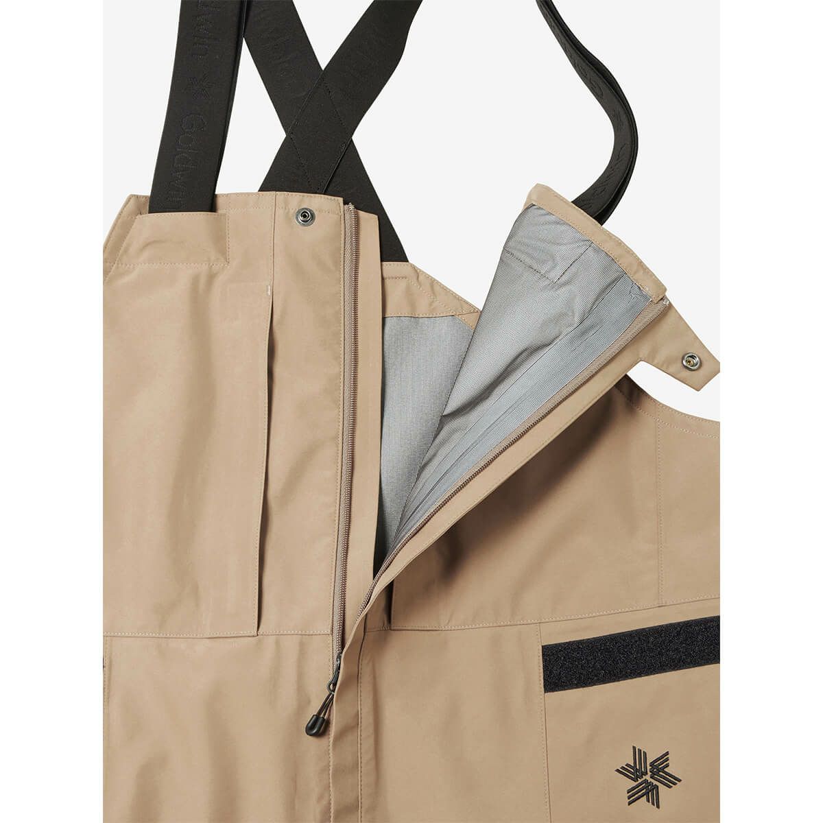 ゴールドウイン GOLDWIN　スキー スノーボードウェア ゴアテックス 3レイヤー カーゴビブパンツ GORE-TEX 3L Cargo Bib G34351-GT 2024-2025 GRAYISH TAUPE 詳細3