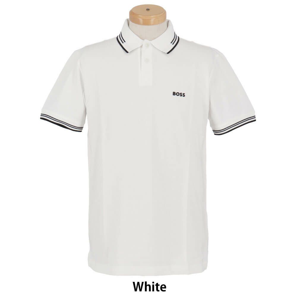 ボス BOSS　ストレッチコットン スリムフィットポロシャツ ロゴ 半袖 ポロシャツ 50506193