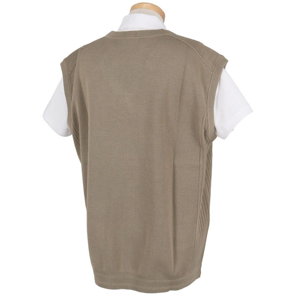 ボス BOSS　編地切替 ロゴ刺繍 Vネック ベスト 50530952 画像3