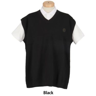 ボス BOSS　編地切替 ロゴ刺繍 Vネック ベスト 50530952 画像4