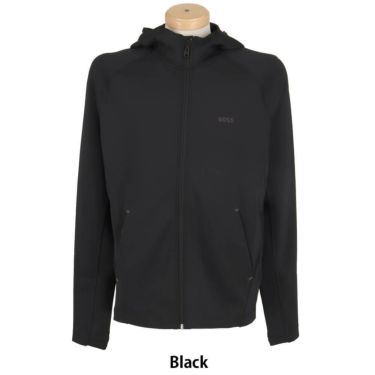 ボス BOSS　アクティブ ストレッチ ジップアップフーディ モイスチャーマネージメント 長袖 フルジップパーカー 50531224 Black