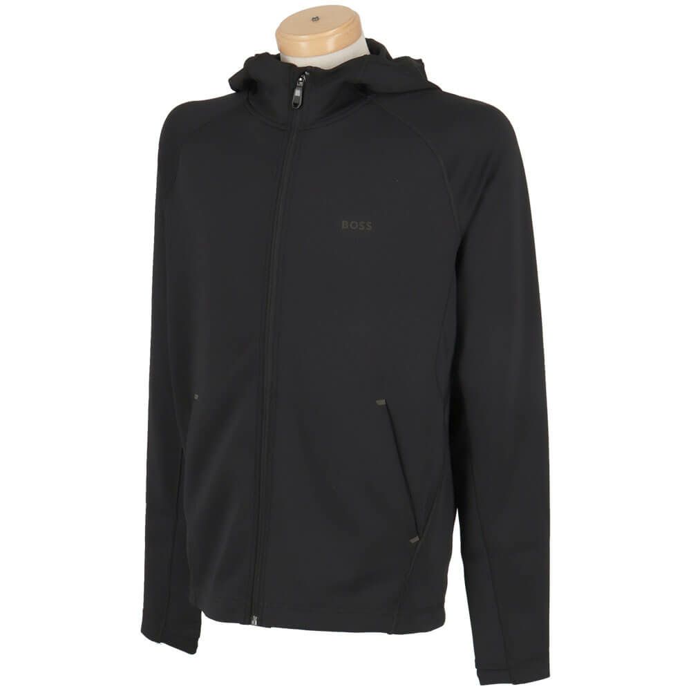 ボス BOSS　アクティブ ストレッチ ジップアップフーディ モイスチャーマネージメント 長袖 フルジップパーカー 50531224 Black 画像3