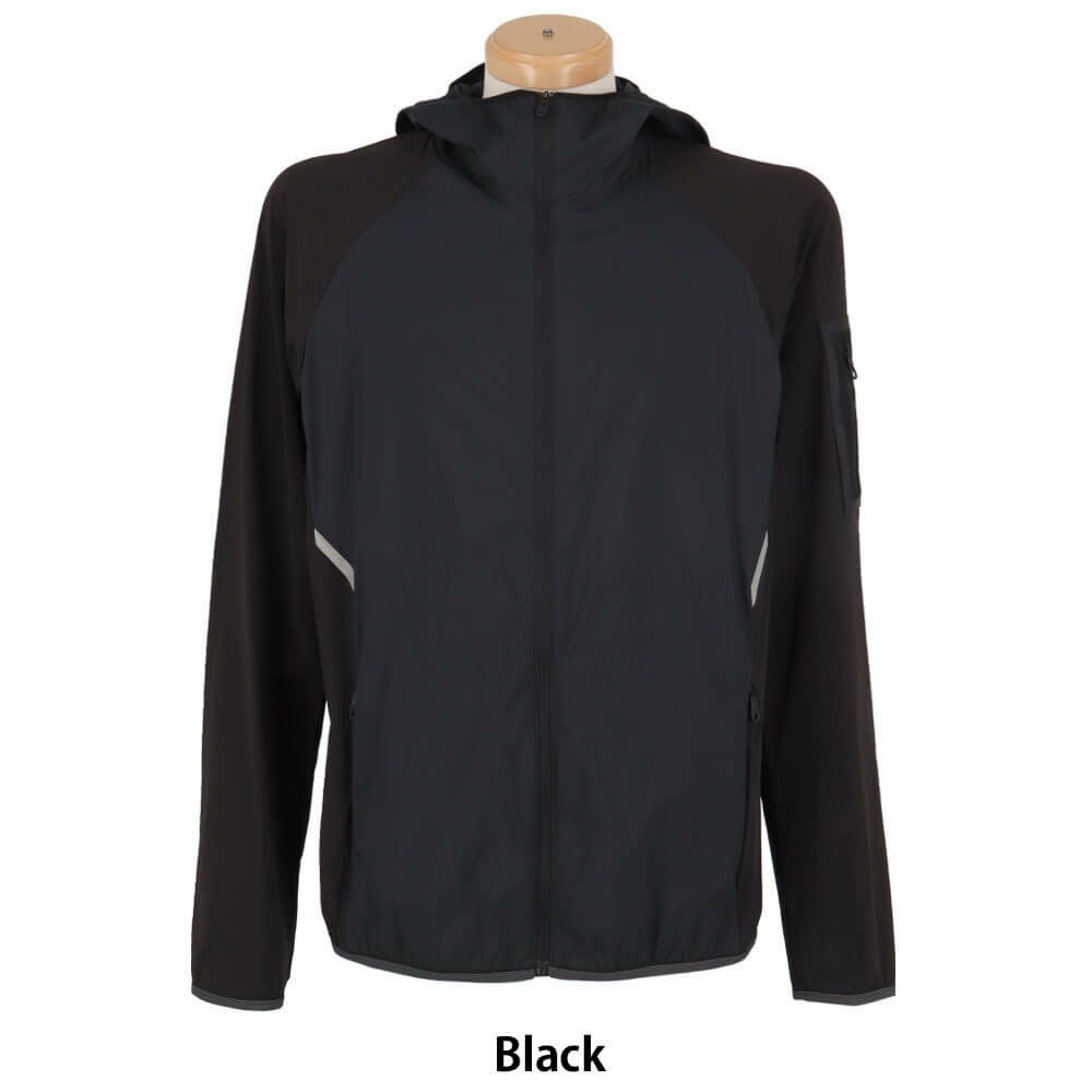 ボス BOSS　撥水 フード付き 長袖 フルジップ ジャケット 50535398 Black