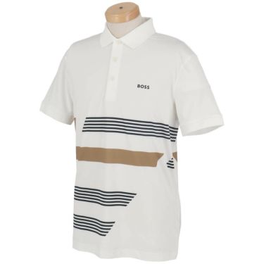 ボス BOSS　Paddy ストレッチジャージー ポロシャツ ストライププリント 半袖 ポロシャツ 50536785 画像3