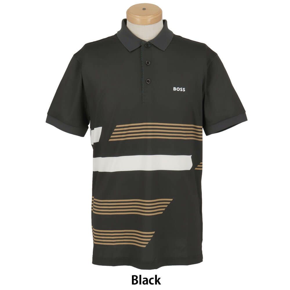 ボス BOSS　Paddy ストレッチジャージー ポロシャツ ストライププリント 半袖 ポロシャツ 50536785 画像4