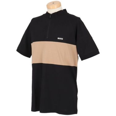 ボス BOSS　アクティブ コットンブレンド ブロックストライプ 半袖 ハーフジップシャツ 50538102 画像6