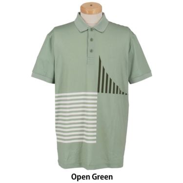 ボス BOSS　Paddy アクティブ ストレッチジャージー デジタルプリント 半袖 ポロシャツ 50538101 OpenGreen