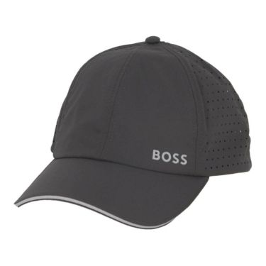 ボス BOSS　タフタ キャップ レーザーカット ドットパターン キャップ 50533357 027 DarkGrey DarkGrey