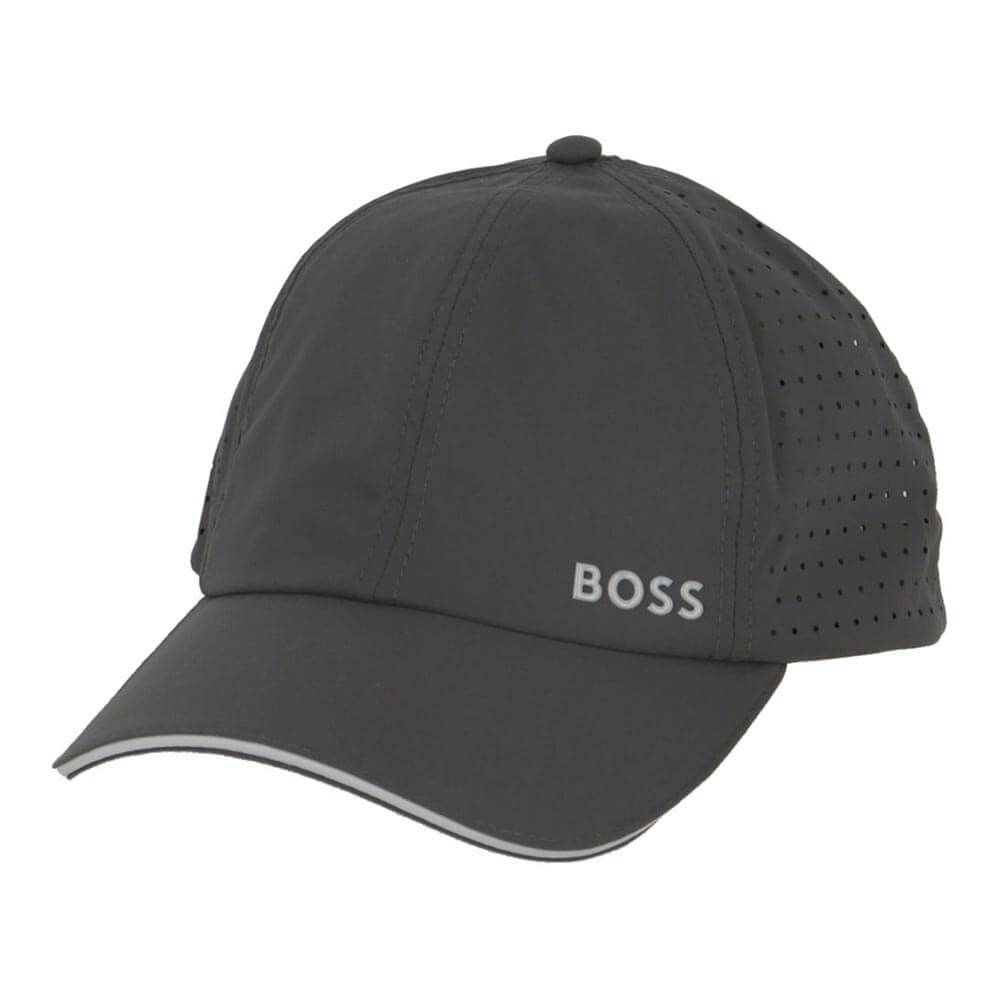 ボス BOSS　タフタ キャップ レーザーカット ドットパターン キャップ 50533357 027 DarkGrey DarkGrey