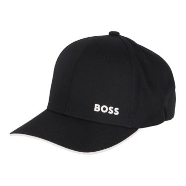 ボス BOSS　ロゴプリント コットンツイル キャップ 50519219 002　Black Black