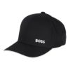 ボス BOSS　ロゴプリント コットンツイル キャップ 50519219 002　Black Black