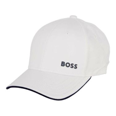 ボス BOSS　ロゴプリント コットンツイル キャップ 50519219 100　White White