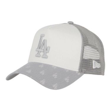 ニューエラ NEW ERA　キャップ 9FORTY A-Frame トラッカー MLB Jacquard ロサンゼルス・ドジャース 14388618 グレー/ホワイト