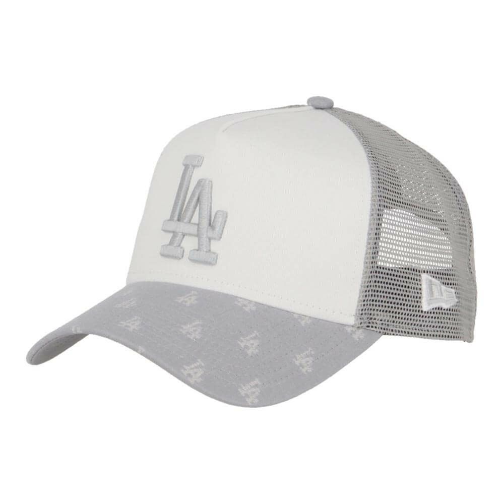 ニューエラ NEW ERA　キャップ 9FORTY A-Frame トラッカー MLB Jacquard ロサンゼルス・ドジャース 14388618 グレー/ホワイト
