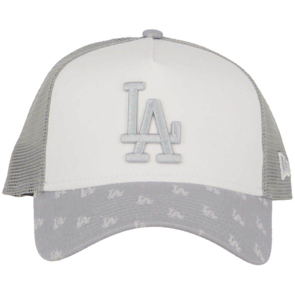 ニューエラ NEW ERA　キャップ 9FORTY A-Frame トラッカー MLB Jacquard ロサンゼルス・ドジャース 14388618 グレー/ホワイト 画像3