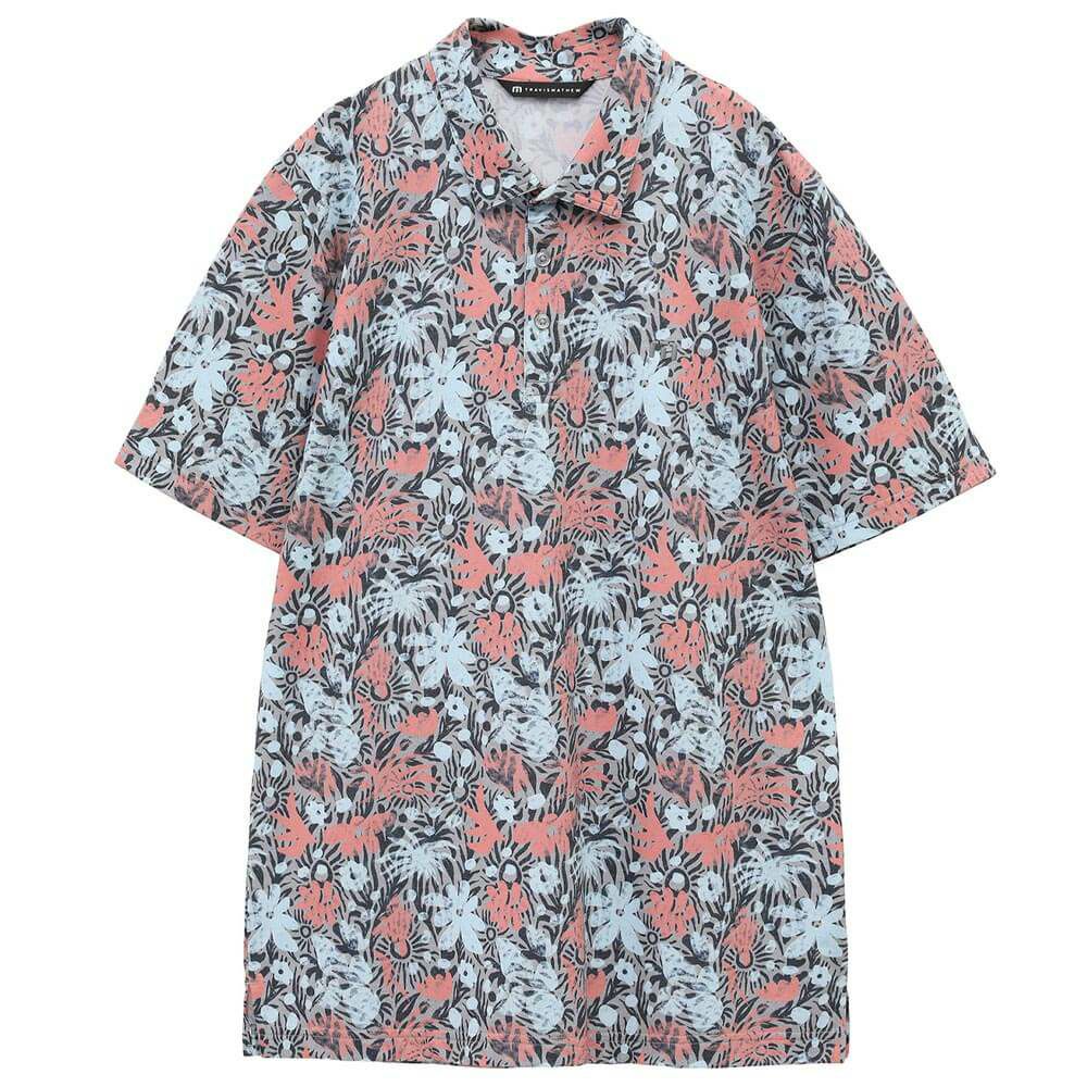 トラヴィスマシュー Travis Mathew　メンズ 総柄 半袖 ポロシャツ A40149J　2025年モデル