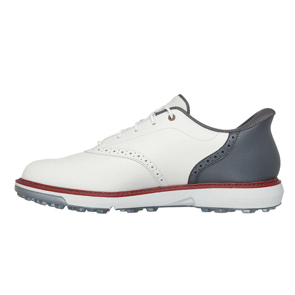 スケッチャーズ SKECHERS　GO GOLF スリップインズ プレステージ SL メンズ スパイクレス ゴルフシューズ 214126　2025年モデル ナチュラル/グレー（NTGY） 詳細2