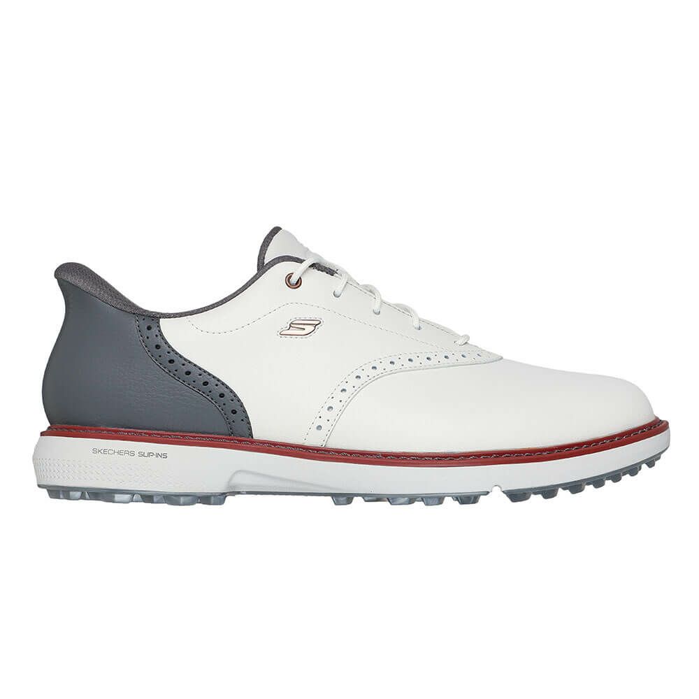 スケッチャーズ SKECHERS　GO GOLF スリップインズ プレステージ SL メンズ スパイクレス ゴルフシューズ 214126　2025年モデル ナチュラル/グレー（NTGY） 詳細4