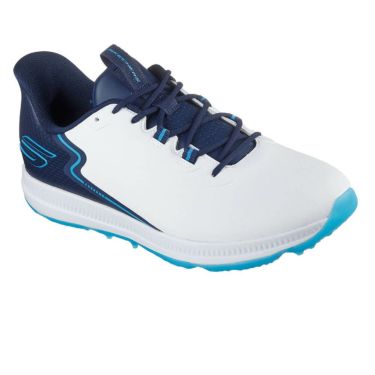 スケッチャーズ SKECHERS　GO GOLF スリップインズ エリート シックス メンズ スパイクレス ゴルフシューズ 214130　2025年モデル ホワイト/ネイビー（WNV）