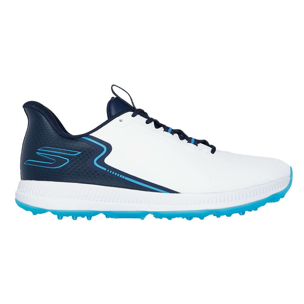 スケッチャーズ SKECHERS　GO GOLF スリップインズ エリート シックス メンズ スパイクレス ゴルフシューズ 214130　2025年モデル ホワイト/ネイビー（WNV） 詳細4