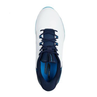 スケッチャーズ SKECHERS　GO GOLF スリップインズ エリート シックス メンズ スパイクレス ゴルフシューズ 214130　2025年モデル ホワイト/ネイビー（WNV） 詳細5