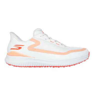 スケッチャーズ SKECHERS　GO GOLF スリップインズ フライト レディース スパイクレス ゴルフシューズ 123131 WCRL　2025年モデル ホワイト/コーラル（WCRL） 詳細4