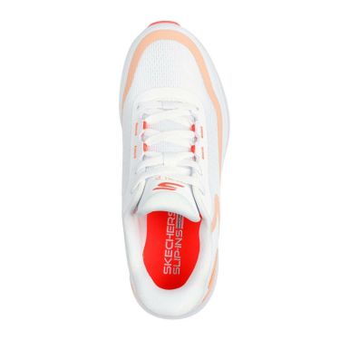 スケッチャーズ SKECHERS　GO GOLF スリップインズ フライト レディース スパイクレス ゴルフシューズ 123131 WCRL　2025年モデル ホワイト/コーラル（WCRL） 詳細5