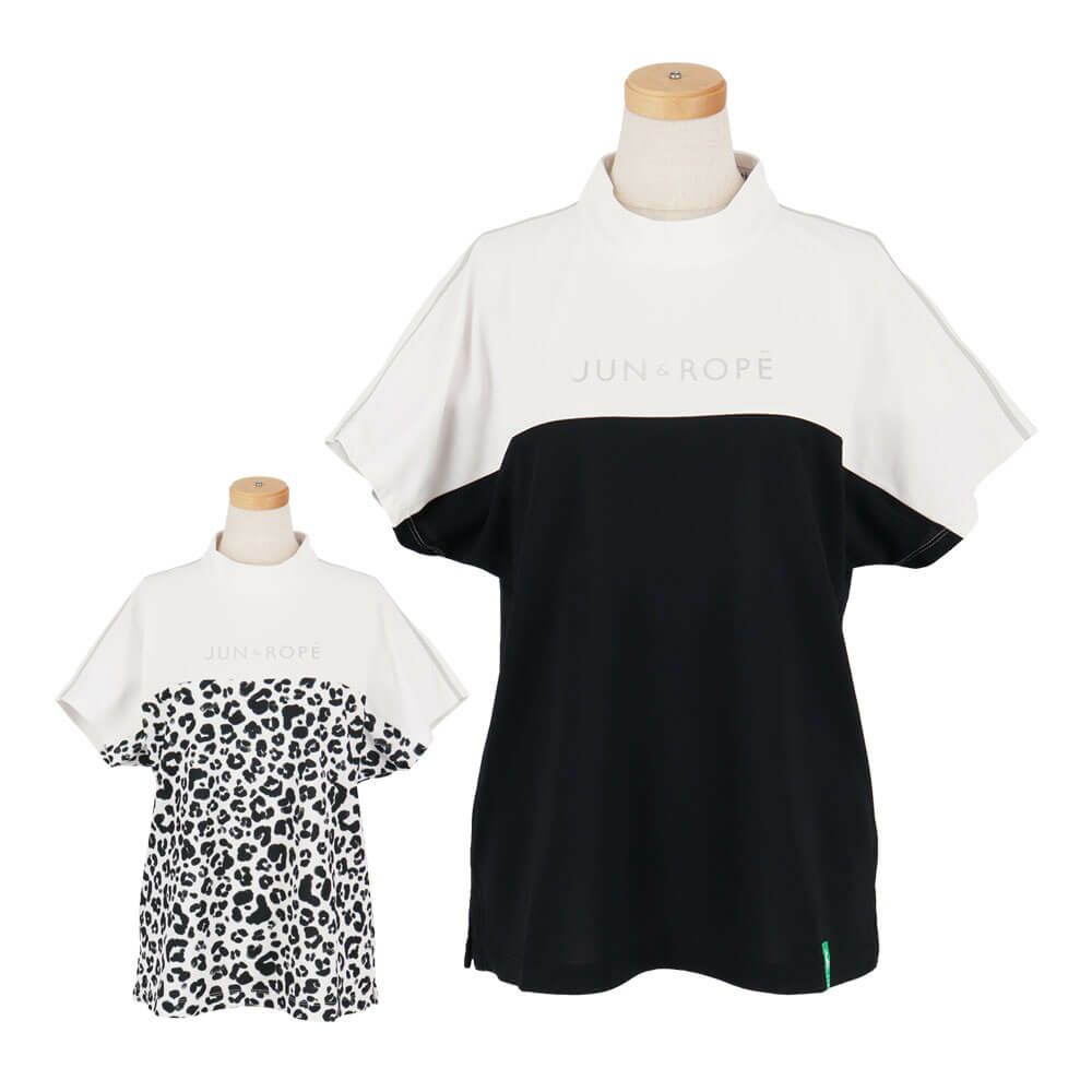 ジュン アンド ロペ JUN ＆ ROPE　レディース バイカラー 半袖 モックネック プルオーバー ERM35100　2025年モデル