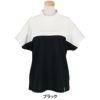 ジュン アンド ロペ JUN ＆ ROPE　レディース バイカラー 半袖 モックネック プルオーバー ERM35100　2025年モデル ブラック
