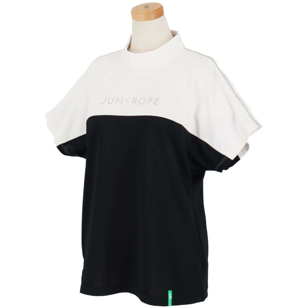 ジュン アンド ロペ JUN ＆ ROPE　レディース バイカラー 半袖 モックネック プルオーバー ERM35100　2025年モデル 詳細3