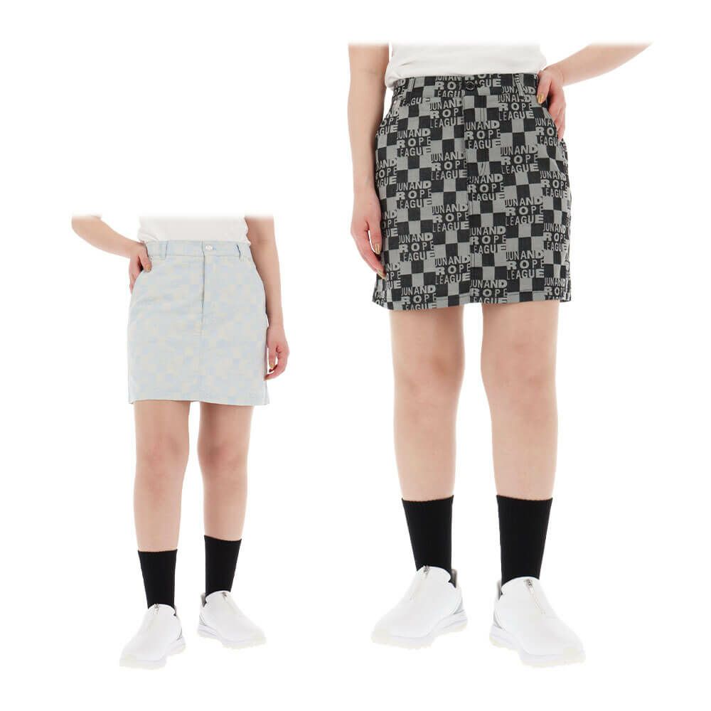 ジュン アンド ロペ JUN ＆ ROPE　レディース チェッカーボード ジャガード スカート ERC15150　2025年モデル 詳細1