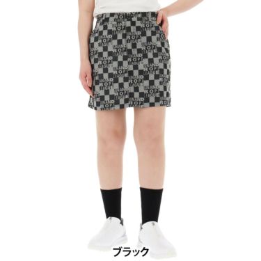 ジュン アンド ロペ JUN ＆ ROPE　レディース チェッカーボード ジャガード スカート ERC15150　2025年モデル ブラック