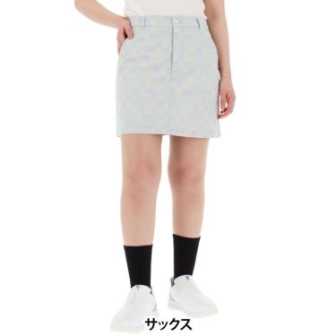 ジュン アンド ロペ JUN ＆ ROPE　レディース チェッカーボード ジャガード スカート ERC15150　2025年モデル サックス