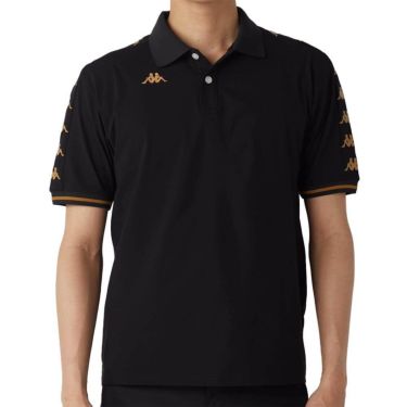 カッパ Kappa　メンズ 半袖 ポロシャツ 615-606 BK　2025年モデル ブラック