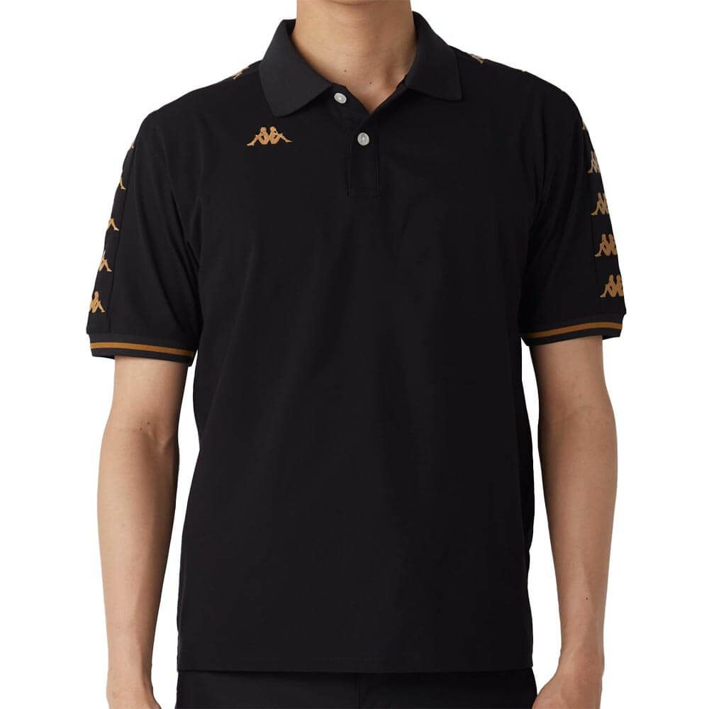 カッパ Kappa　メンズ 半袖 ポロシャツ 615-606 BK　2025年モデル ブラック