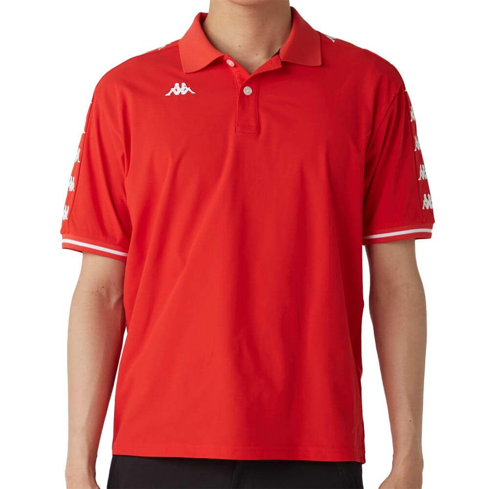 カッパ Kappa　メンズ 半袖 ポロシャツ 615-606 RD　2025年モデル レッド