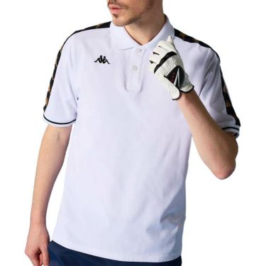 カッパ Kappa　メンズ 半袖 ポロシャツ 615-606 WT　2025年モデル ホワイト