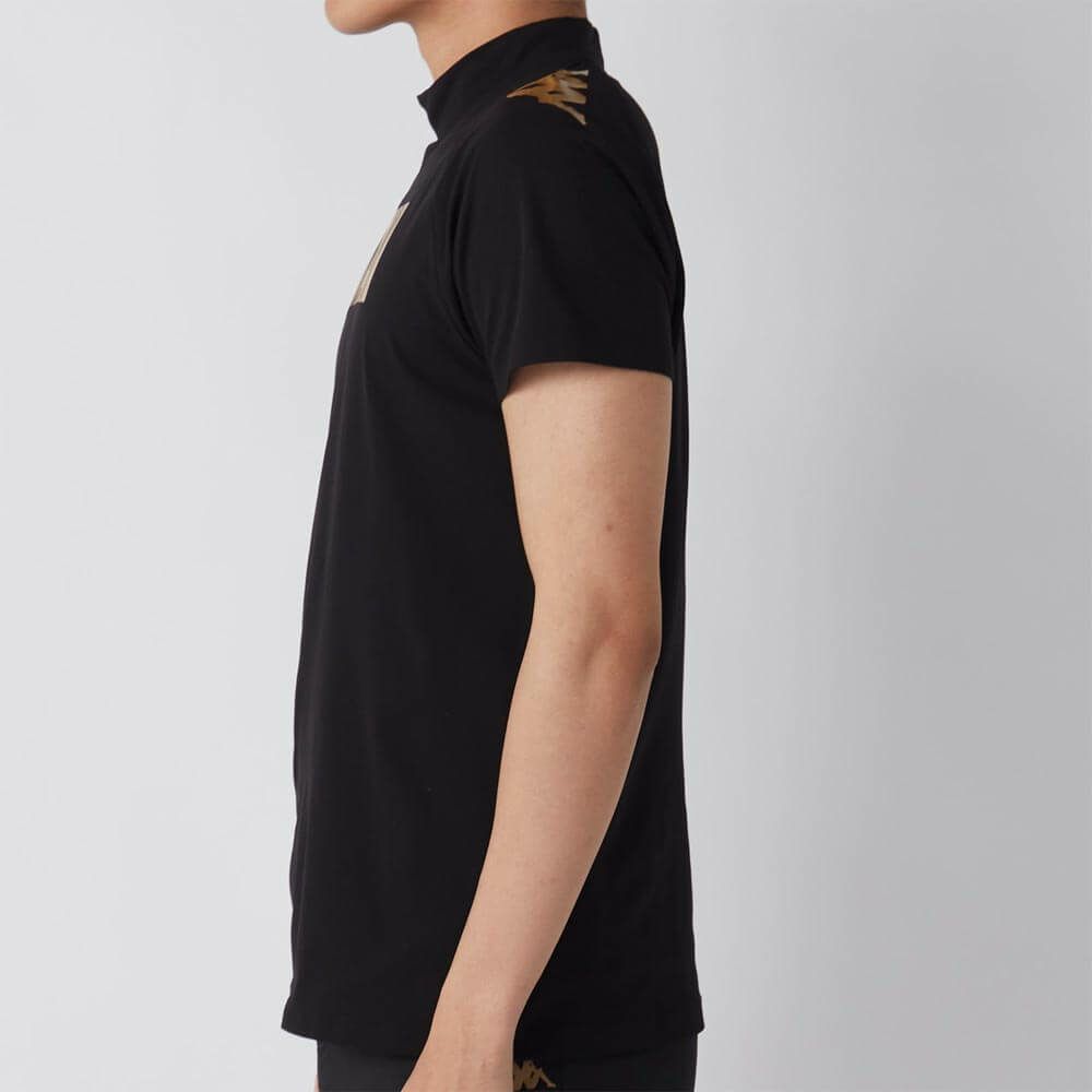 カッパ Kappa　メンズ モックネックTシャツ 615-608 BK　2025年モデル 詳細2