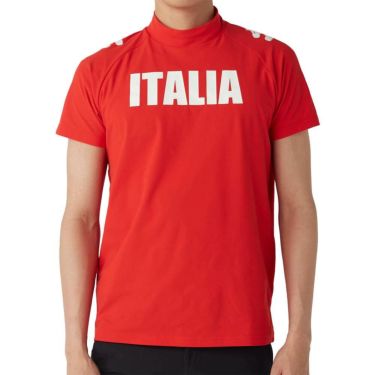 カッパ Kappa　メンズ モックネックTシャツ 615-608 RD　2025年モデル レッド