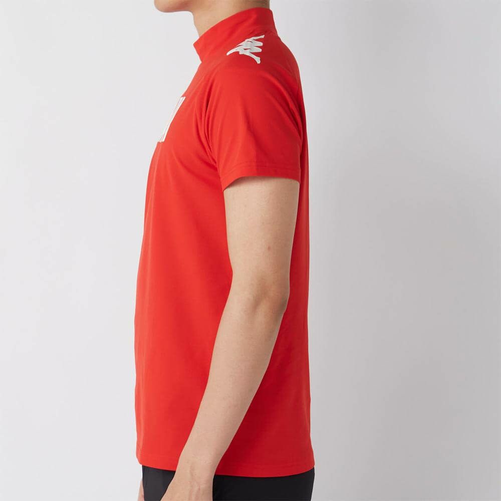 カッパ Kappa　メンズ モックネックTシャツ 615-608 RD　2025年モデル 詳細2