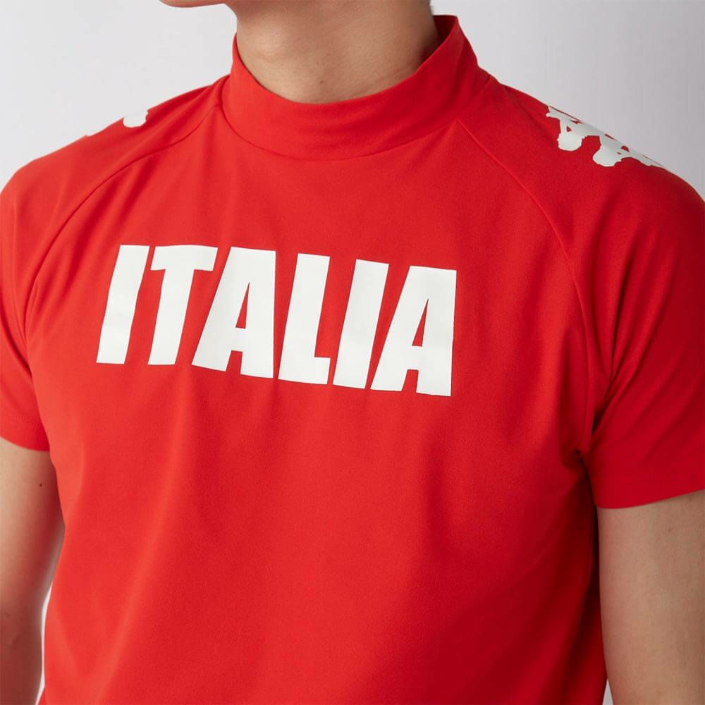 カッパ Kappa　メンズ モックネックTシャツ 615-608 RD　2025年モデル 詳細3